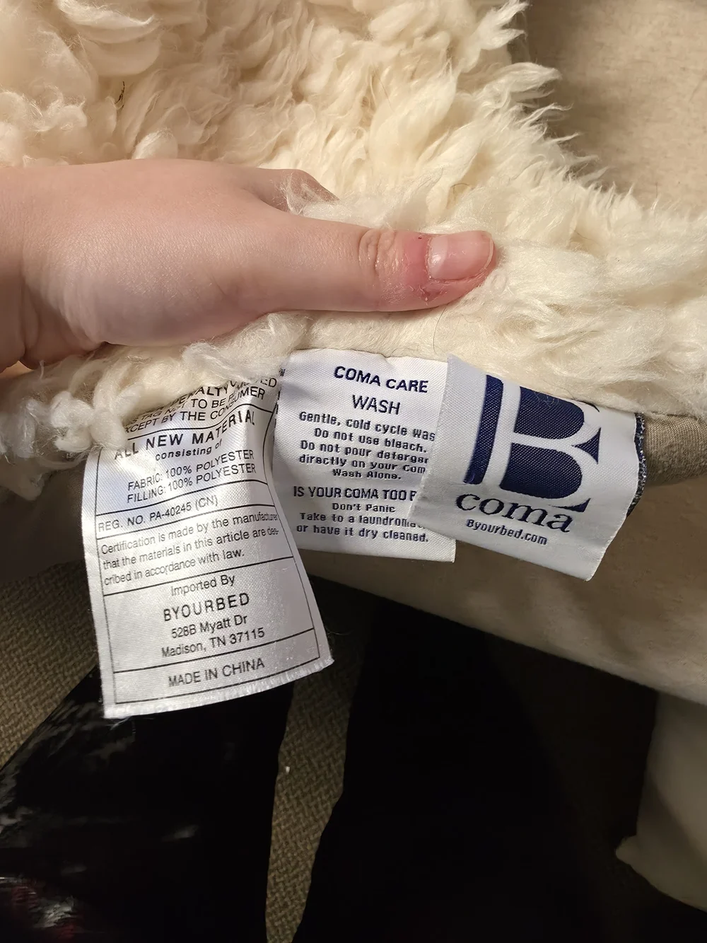 Coma Inducer Plush Faux Sheepskin Bedspread - Cream